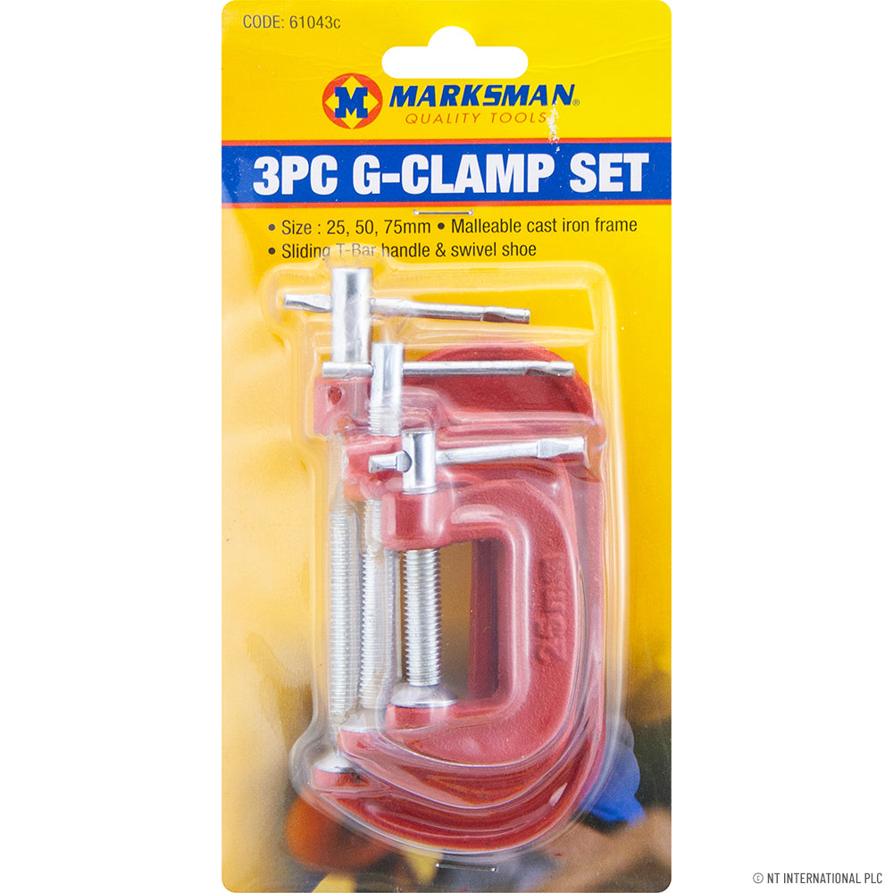 3pc C Clamp Set - Red