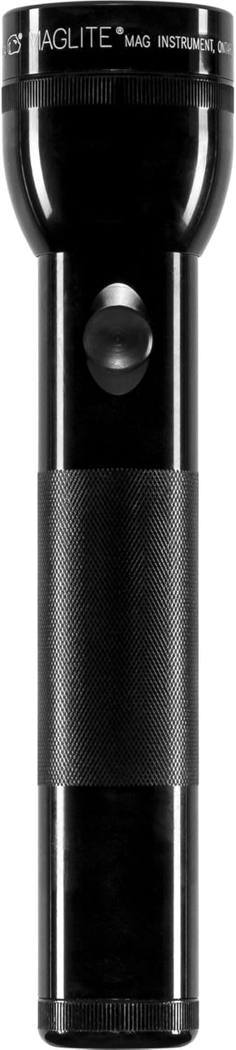 Mag-Lite 2 D Cell Black Flashlight – 10 Inch Aluminium Torch S2D015