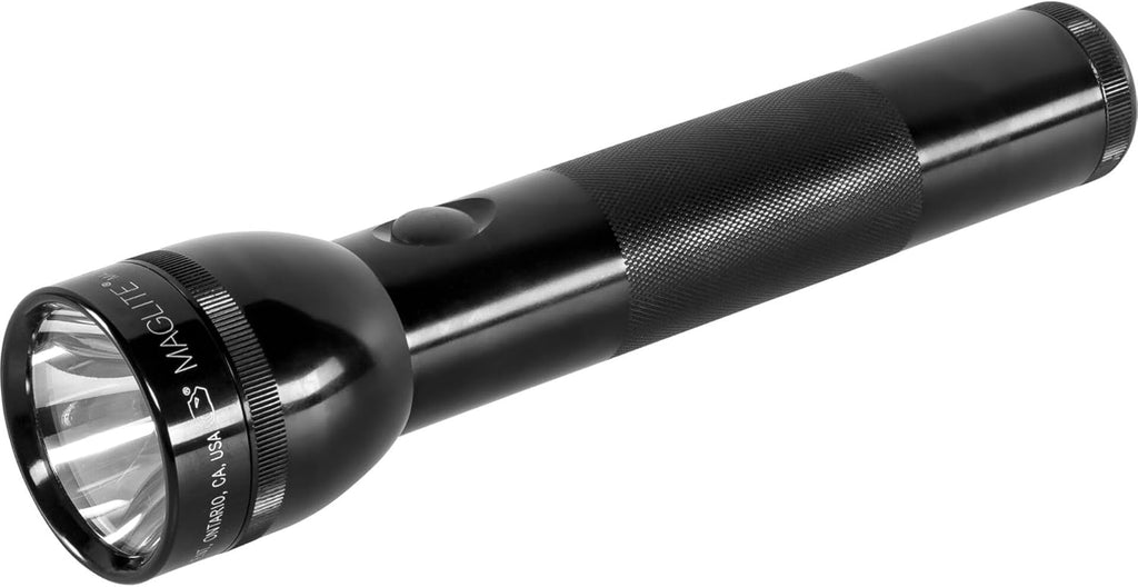 Mag-Lite 2 D Cell Black Flashlight – 10 Inch Aluminium Torch S2D015