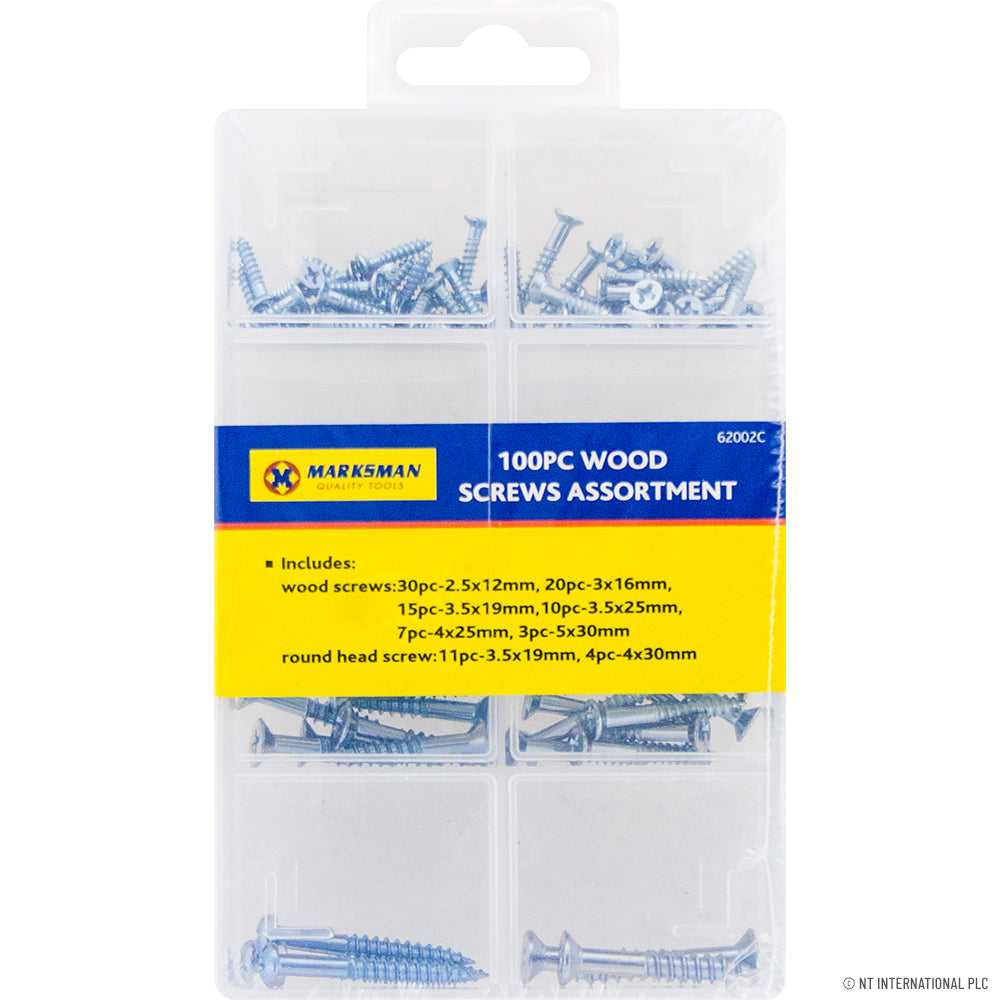 Peak Kit 100pc Wood Screws Assortment - Peak Kit