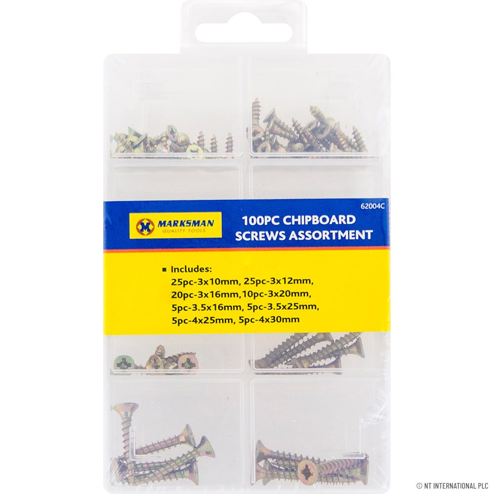 Peak Kit 100pc Chipboard Screws Assortment - Peak Kit