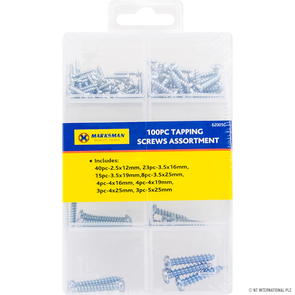 100pc Tapping Screws Assortment