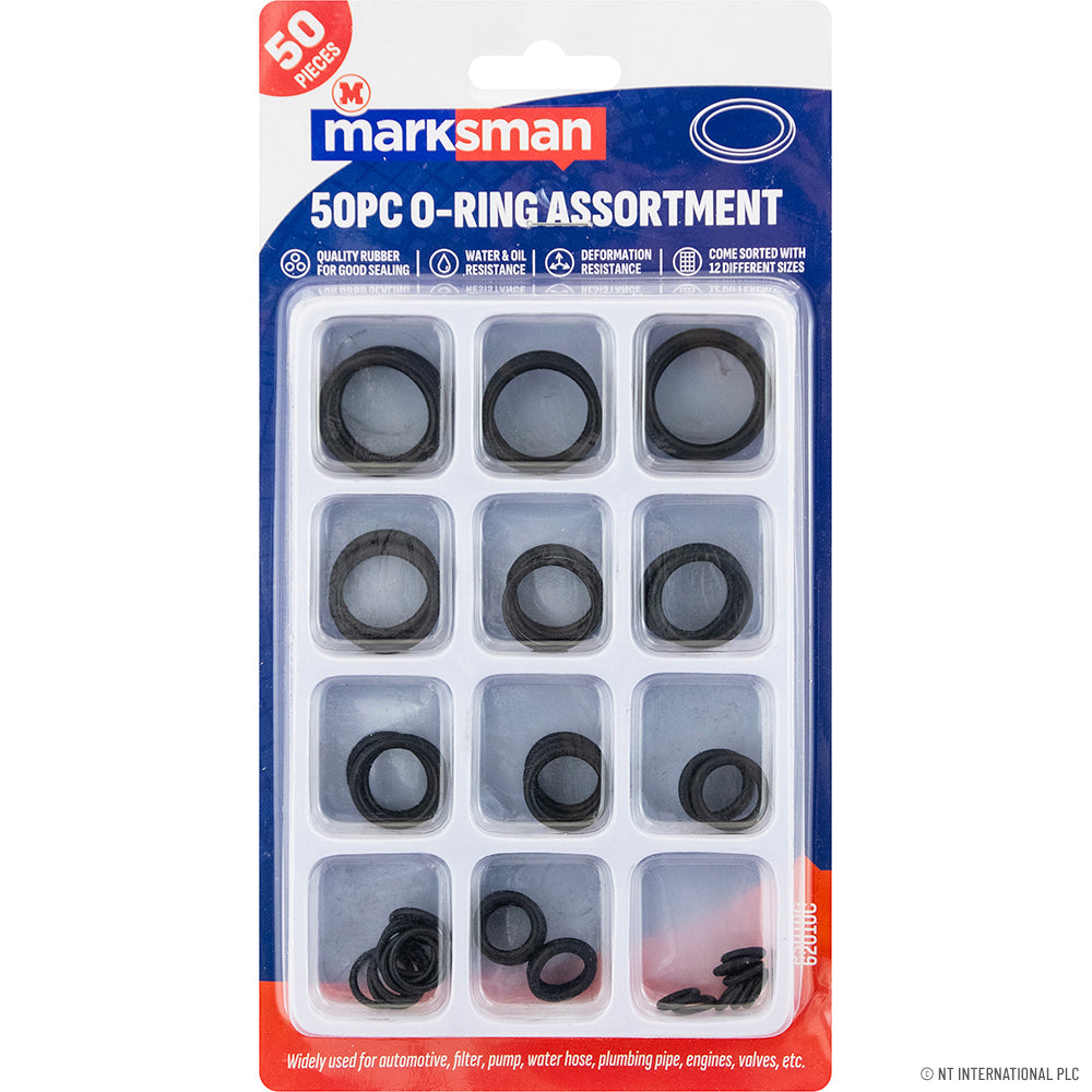 50pc O-Ring Assortment - On Card