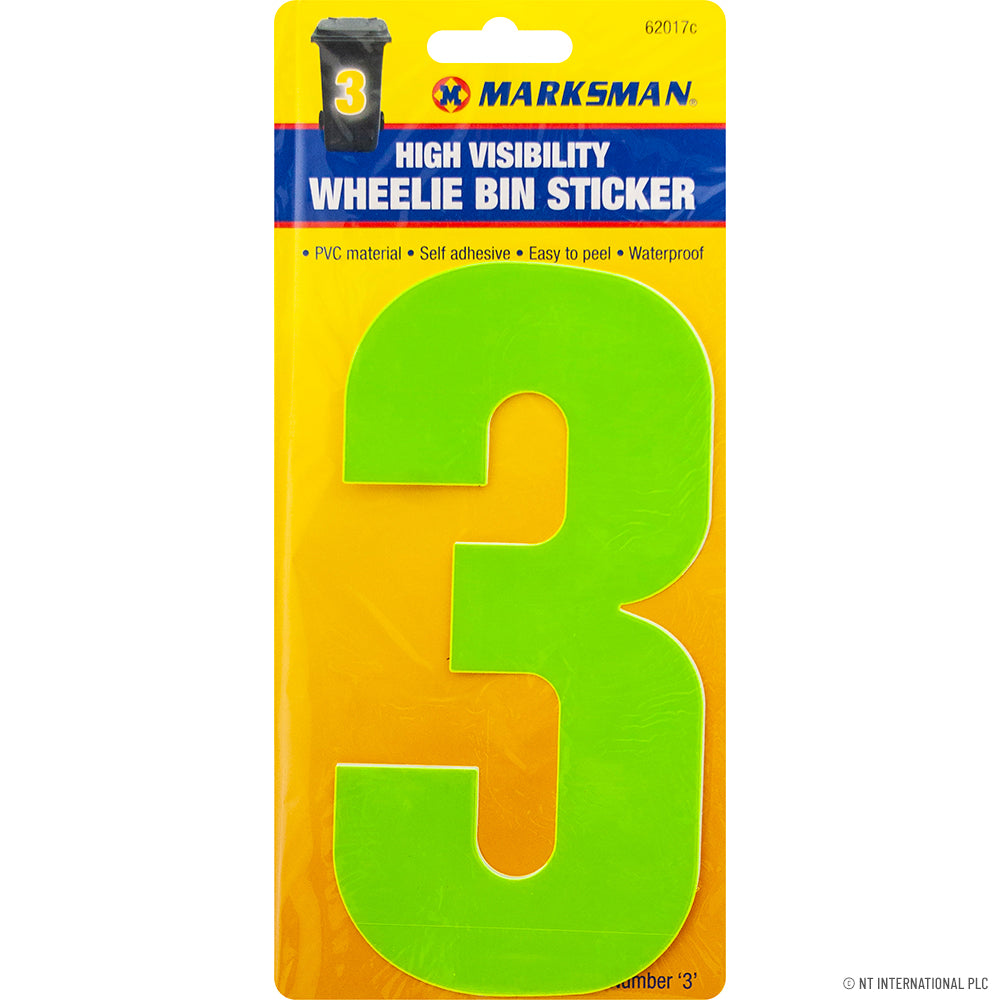 Peak Kit No.3 - High Viz Wheelie Bin Sticker - Peak Kit