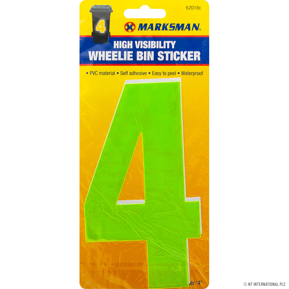 Peak Kit No.4 - High Viz Wheelie Bin Sticker - Peak Kit