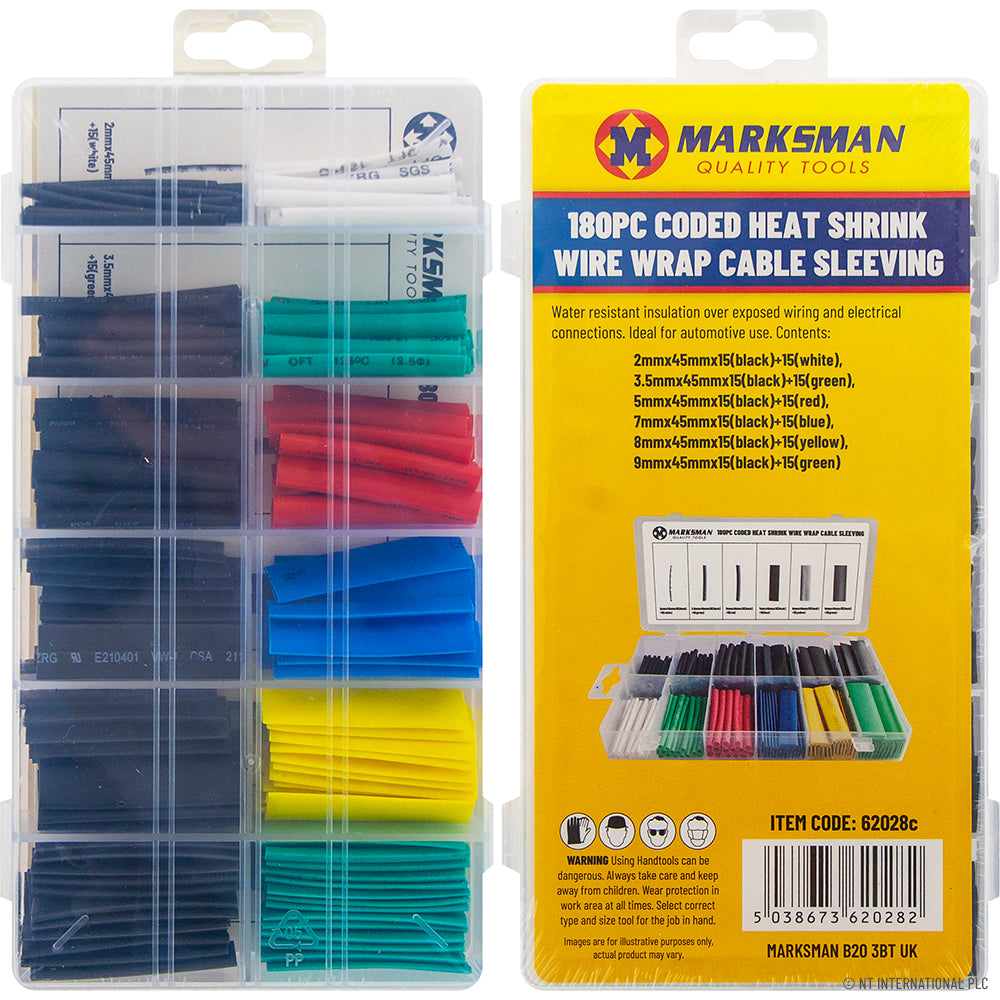 Peak Kit 180pc Heat Shrink Wire Wrap Cable Sleeving - Peak Kit