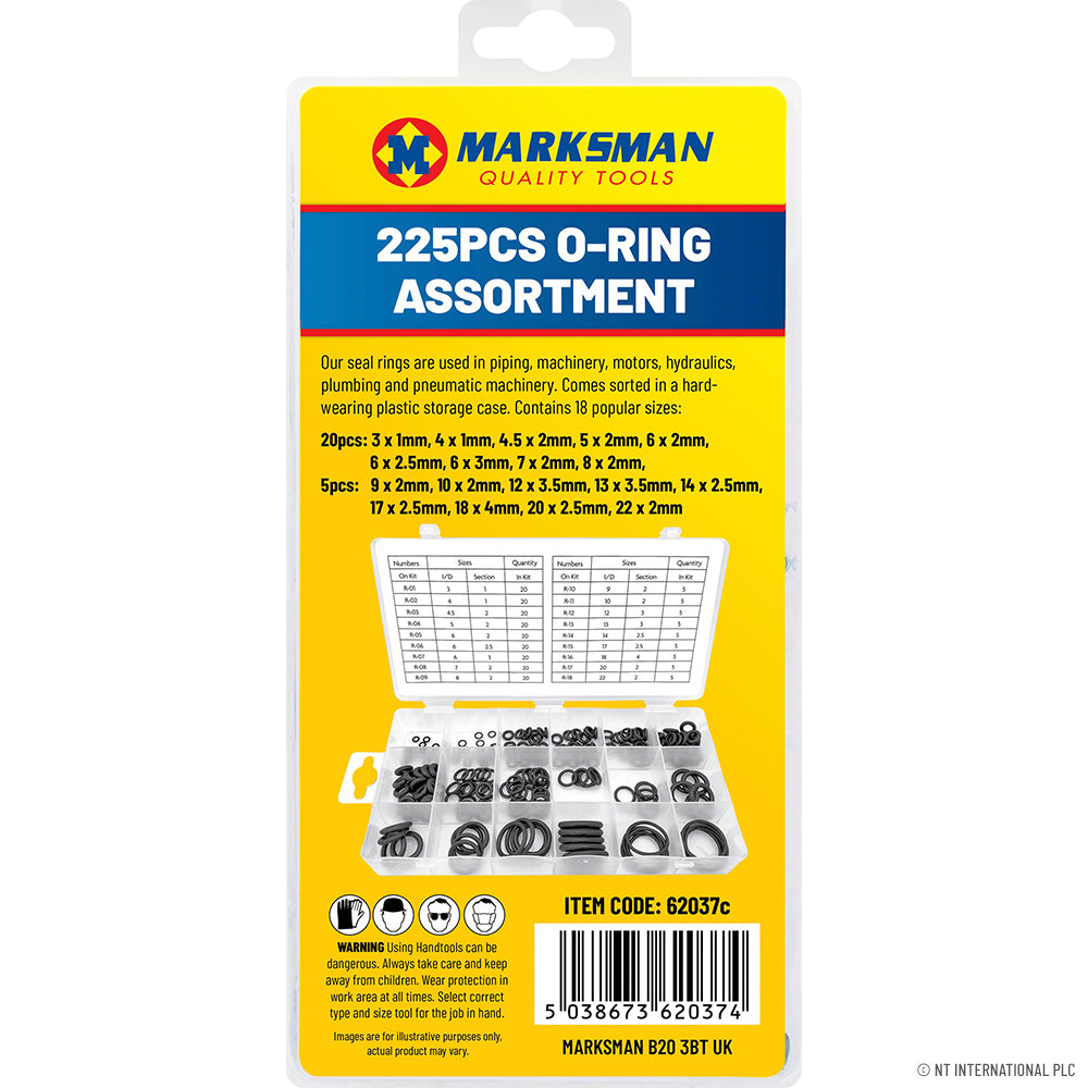 225pc O Ring Set Assortment