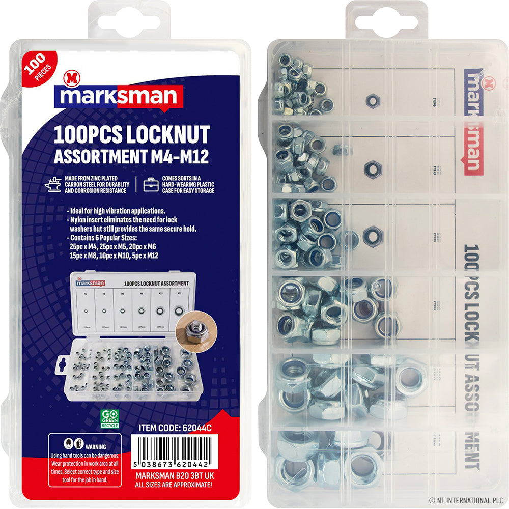 100pc Locknut Assortment