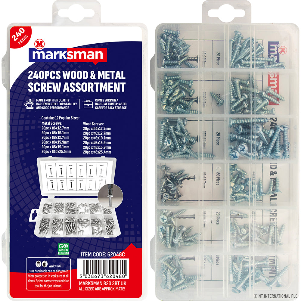 240pc Wood Screw Assortment
