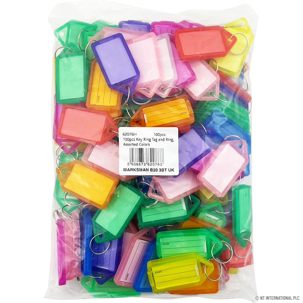 Peak Kit 100pc Key Ring Tag & Ring Assorted - Peak Kit