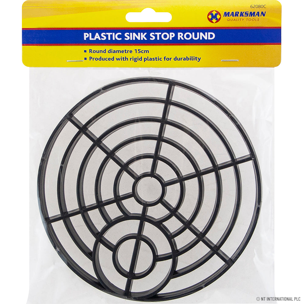 Plastic Sink Stop Round - Black