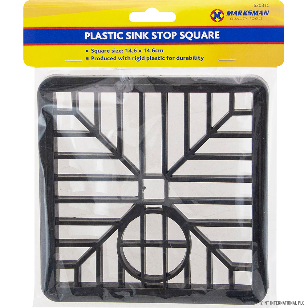 Peak Kit Plastic Sink Stop Square - Black - Peak Kit