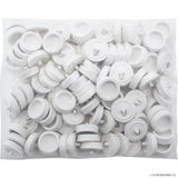 100pc Basin Plug Small White