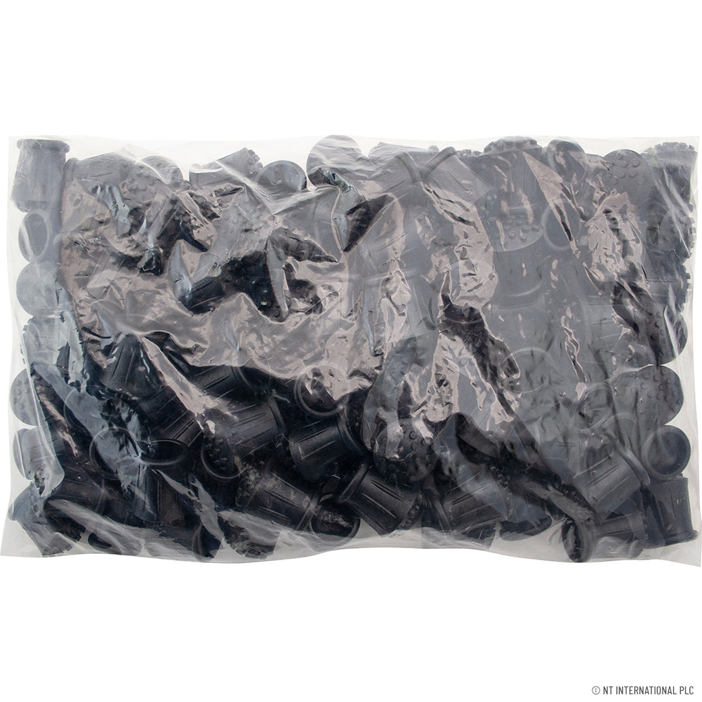 100pc 15mm Stick Cane Ferrule, Black