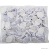 100pc Self Adhesive Hook Small Oval White