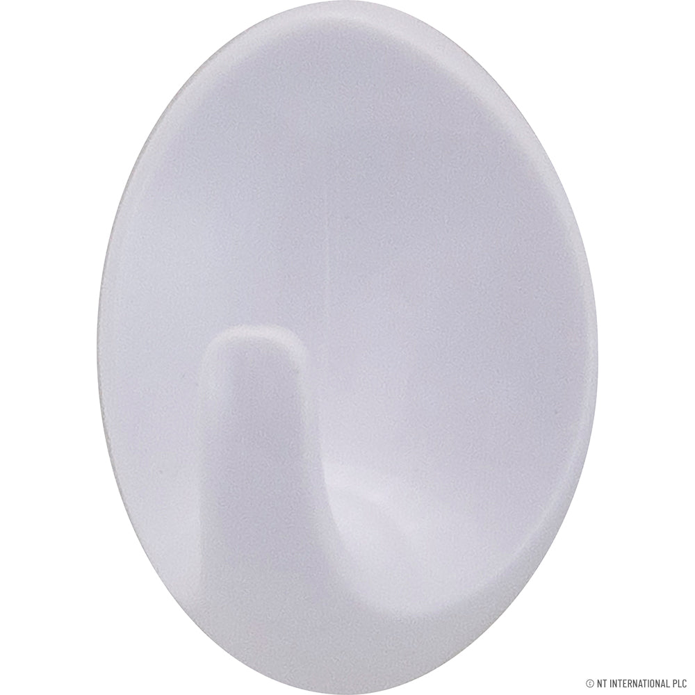 100pc Self Adhesive Hook Small Oval White
