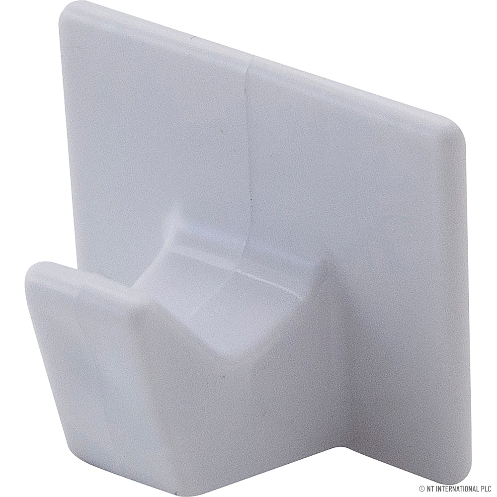 100pc Self Adhesive Hook Small Square White