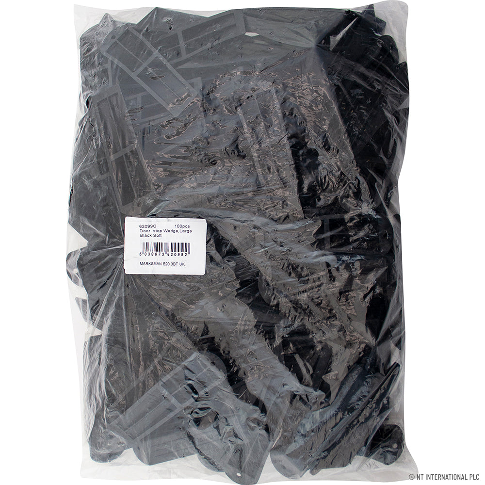 100pc Door Stop Wedge Small Grey Soft