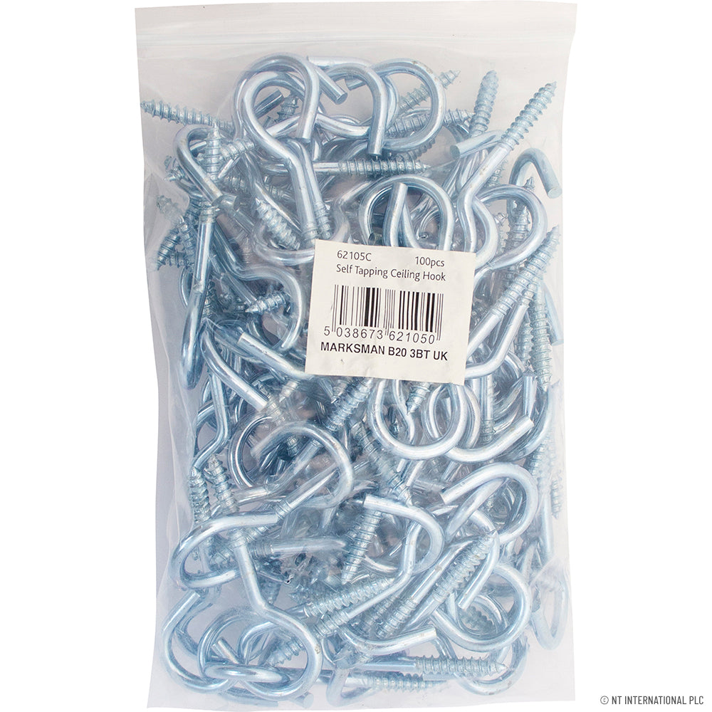 100pc Self Tapping Ceiling Hook
