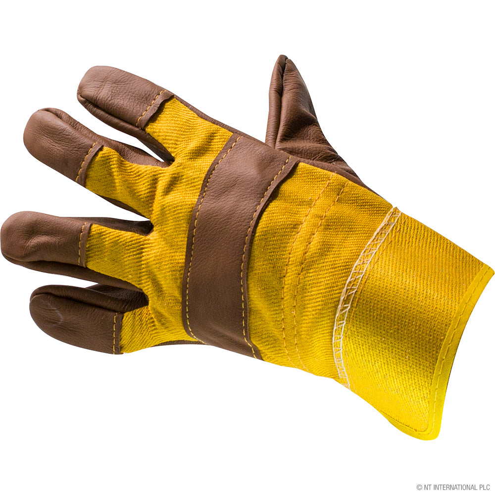 10.5" Rigger Gloves - Leather / Cotton (Y)