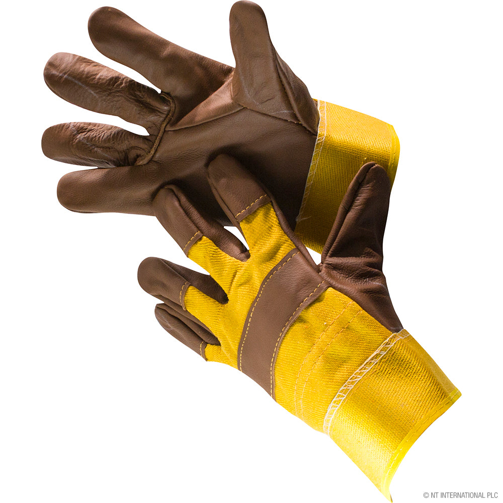 10.5" Rigger Gloves - Leather / Cotton (Y)
