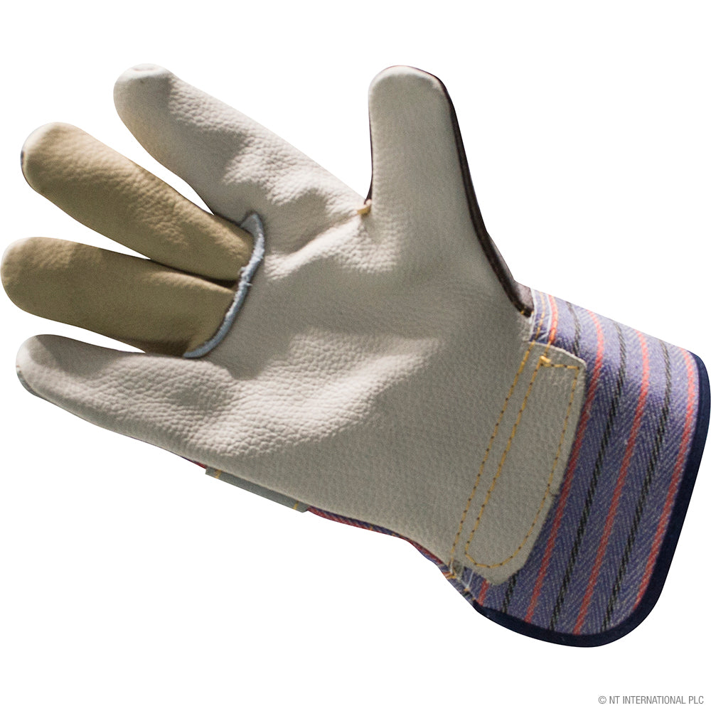 10.5" Rigger Gloves - Leather / Cotton (M)