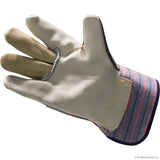 10.5" Rigger Gloves - Leather / Cotton (M)