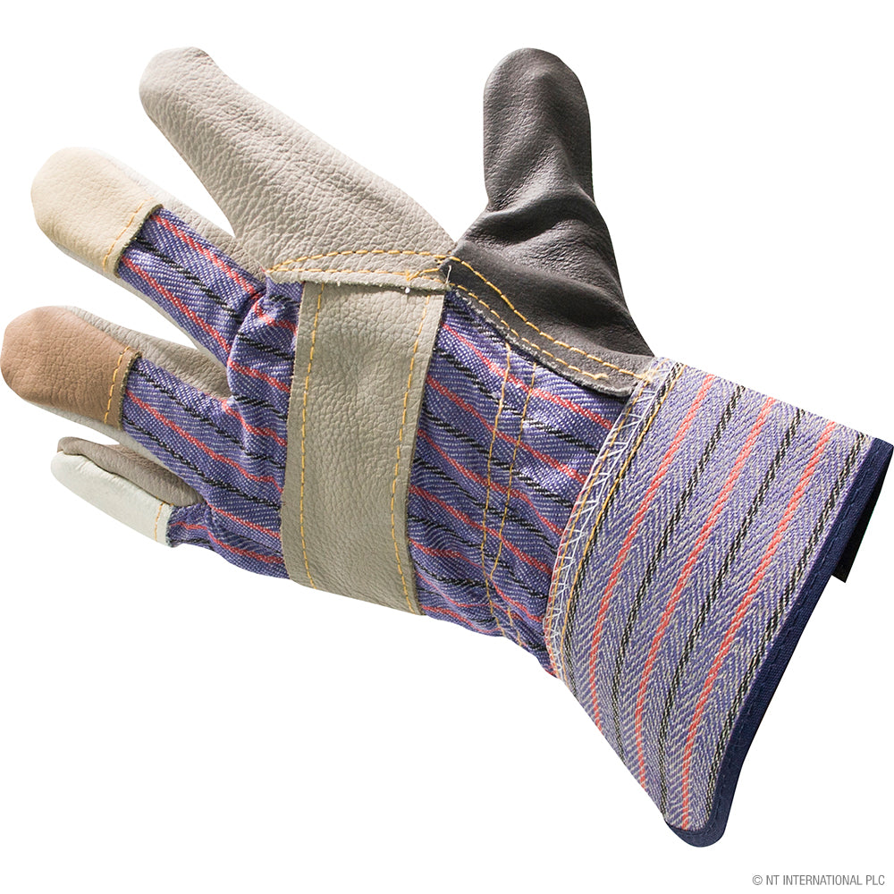 10.5" Rigger Gloves - Leather / Cotton (M)