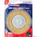 4" Wire Wheel Brush - On Card