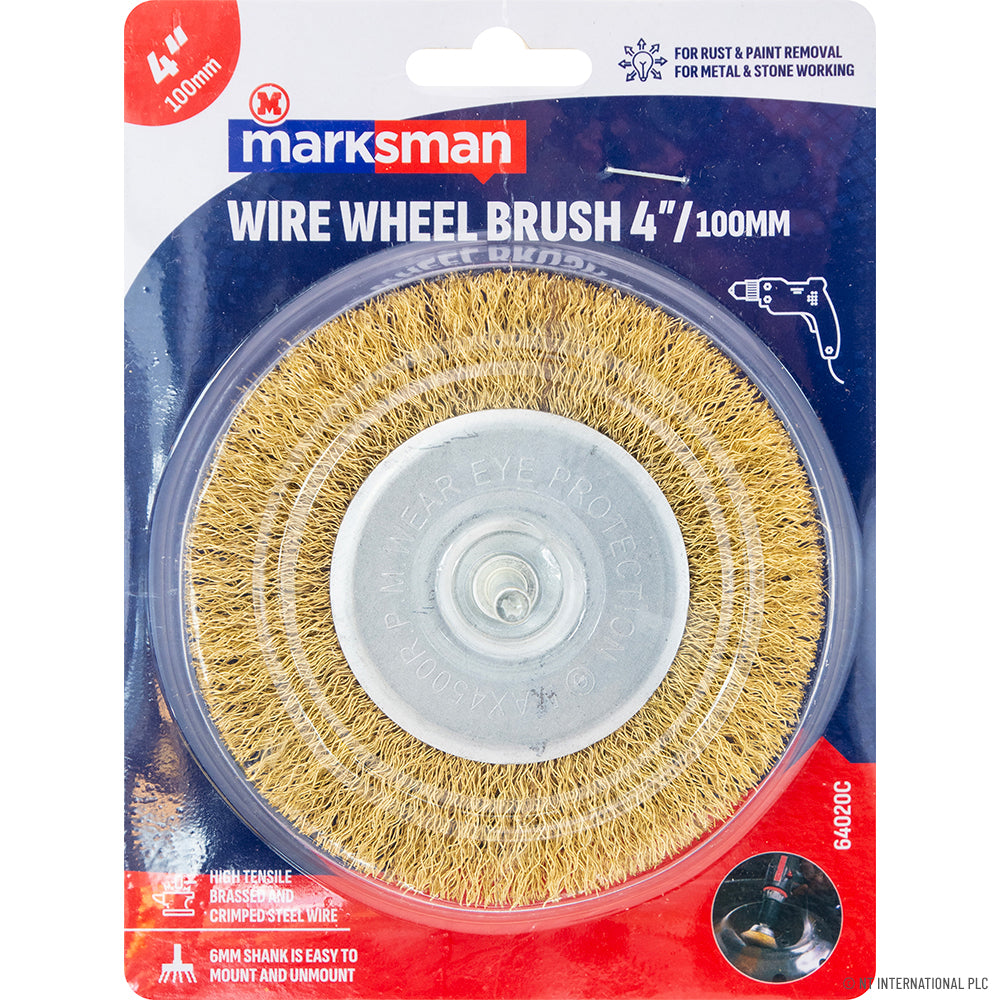 4" Wire Wheel Brush - On Card