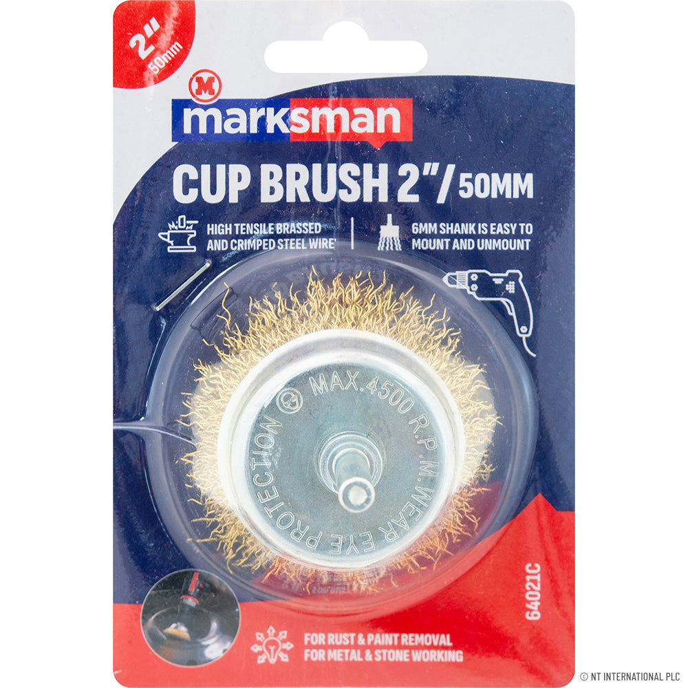 2" Wire Cup Wheel Brush - On Card
