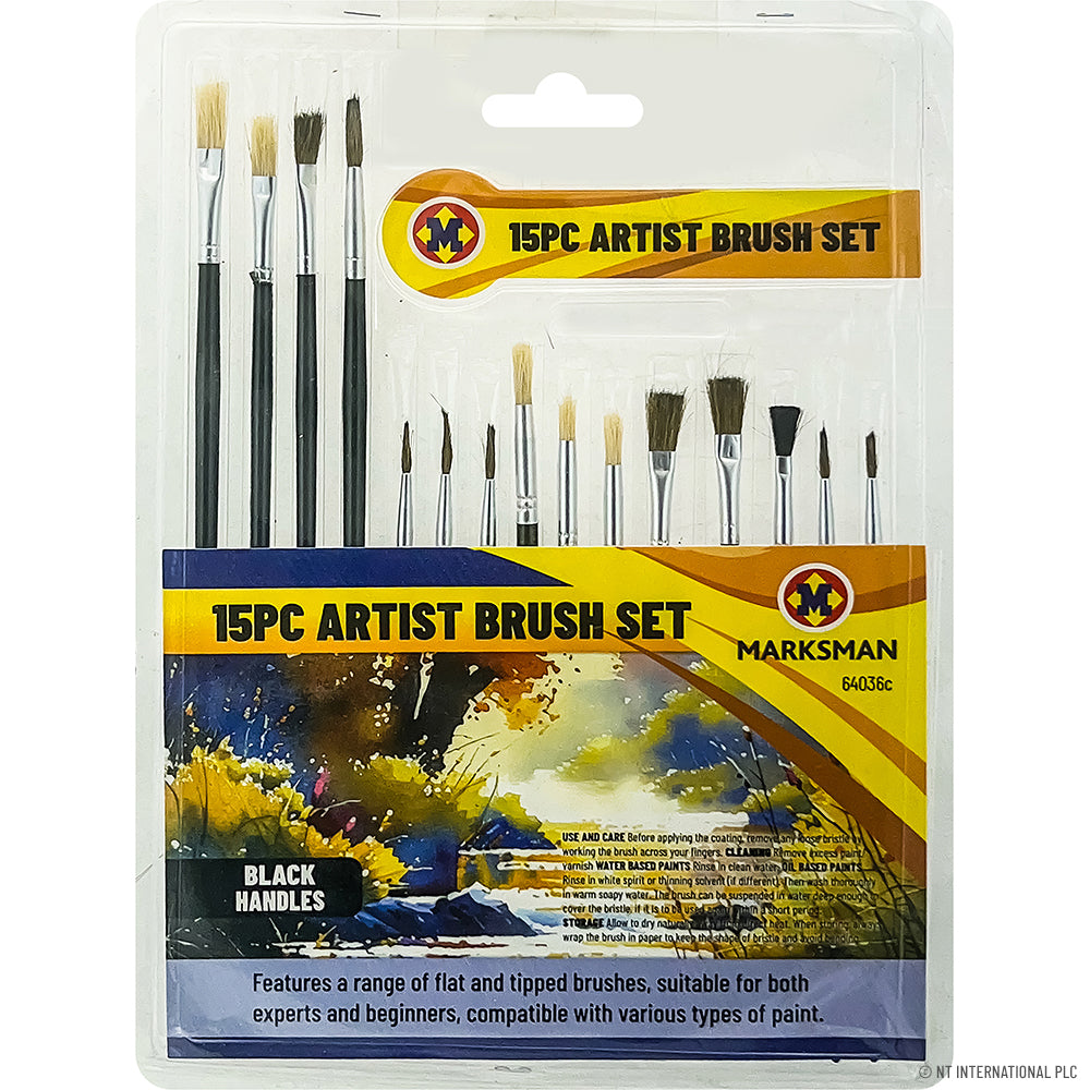 15 Artists Paint Brushed Set
