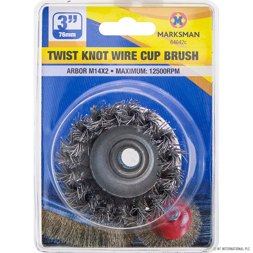 3" Twist Knot Wire Cup Brush