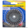 4" Twist Knot Wire Cup Brush - 10cm