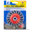 4" Twist Knot Wire Wheel - 10cm
