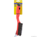 10" Wire Brush & Scaper - Antislip Red Grip