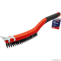 3 x 19 Rows - Steel Wire Brush - Red