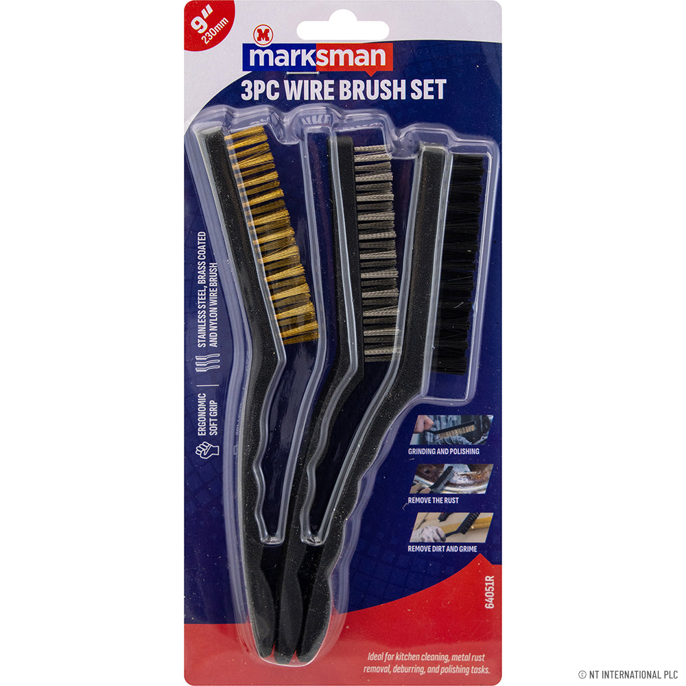 3pc Wire Brush 8.5
