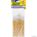 12pc Artist Brush Set - Wooden Handle