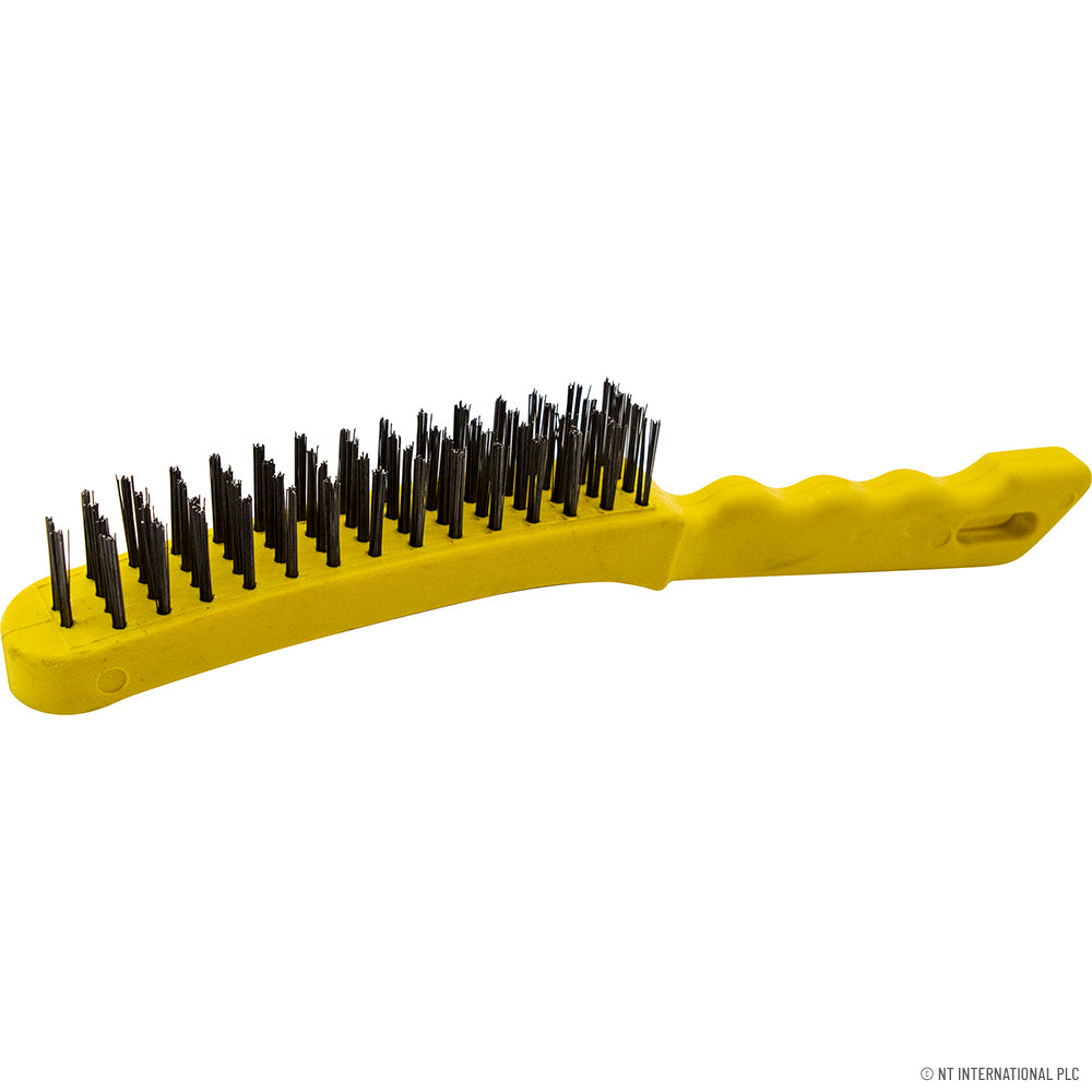 4 Row Wire Brush - Yellow Handle