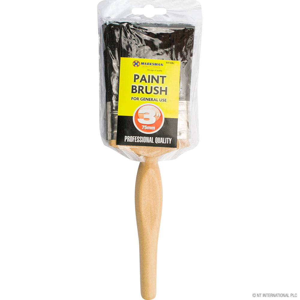 3" Paint Brush - 75mm - Wooden handle