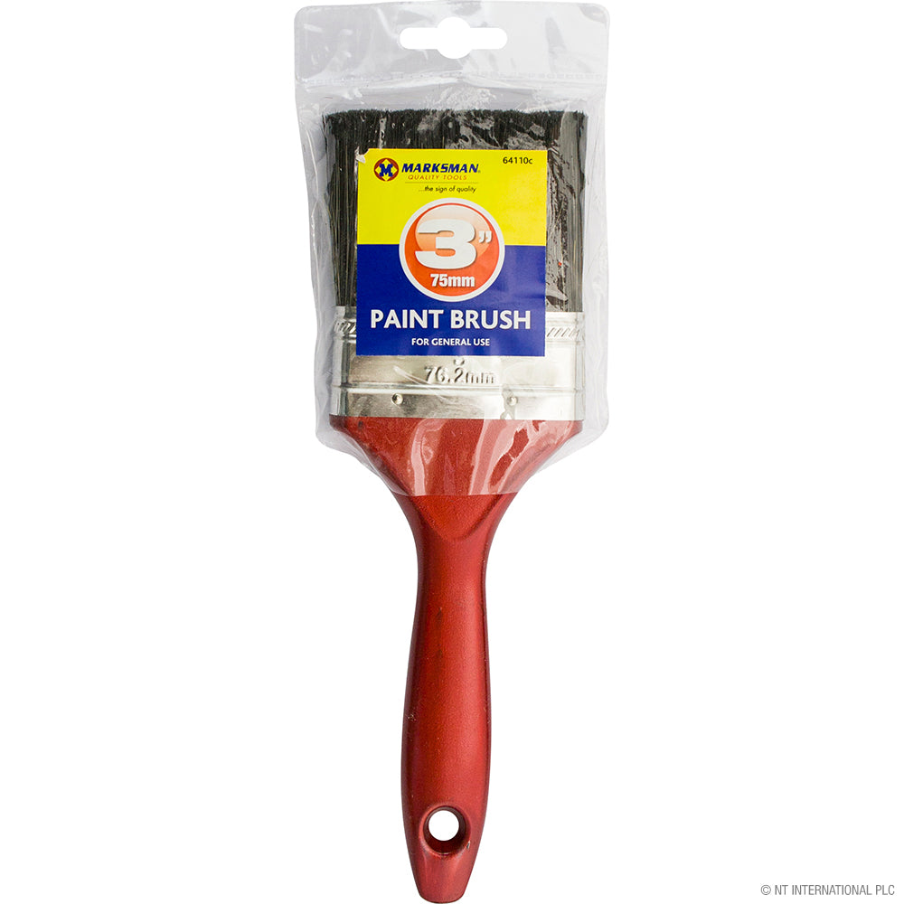 3" Paint Brush - 75mm - Red handle