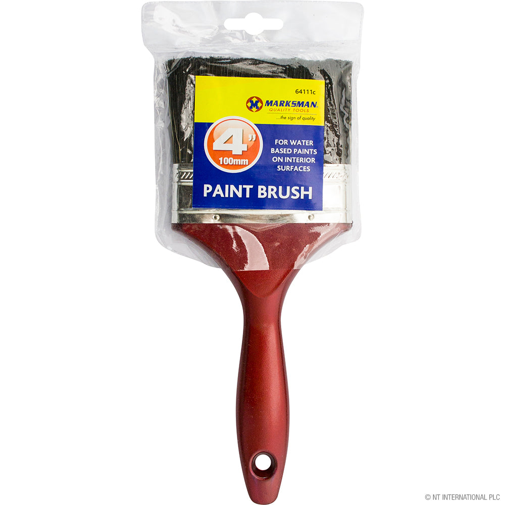 4"Paint Brush - 100mm - Red handle