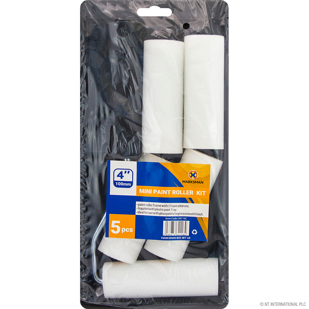 Peak Kit 5pc 4" Mini Foam Roller Tray Set - Peak Kit