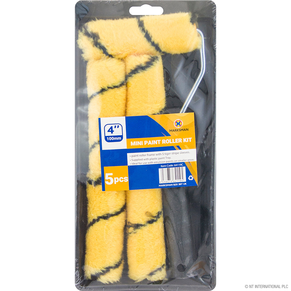 Peak Kit 5pc 4" Tiger Stripe Mini Roller Tray Set - Peak Kit