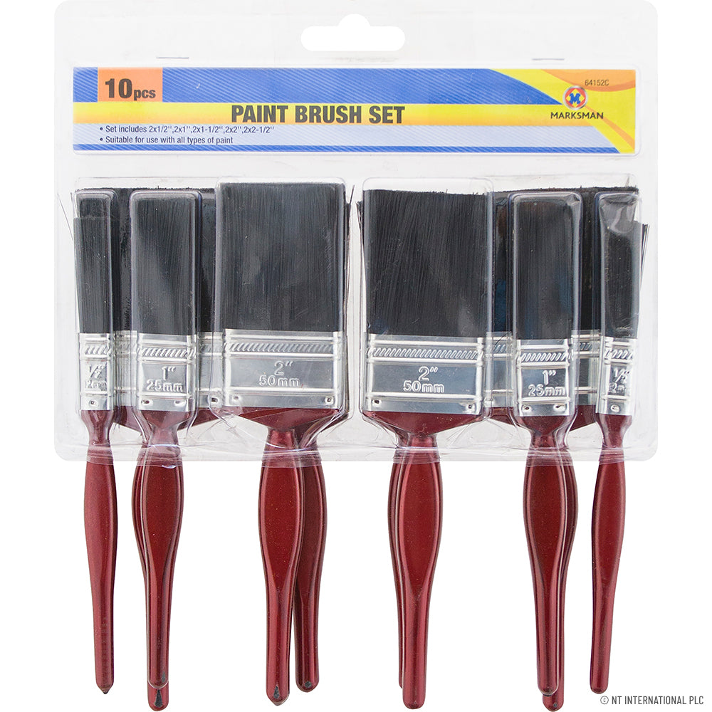3pc Paint Brush Set - Cherry Red