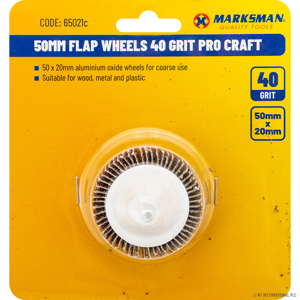 50mm Flap Wheels 40 Grit Pro Craft