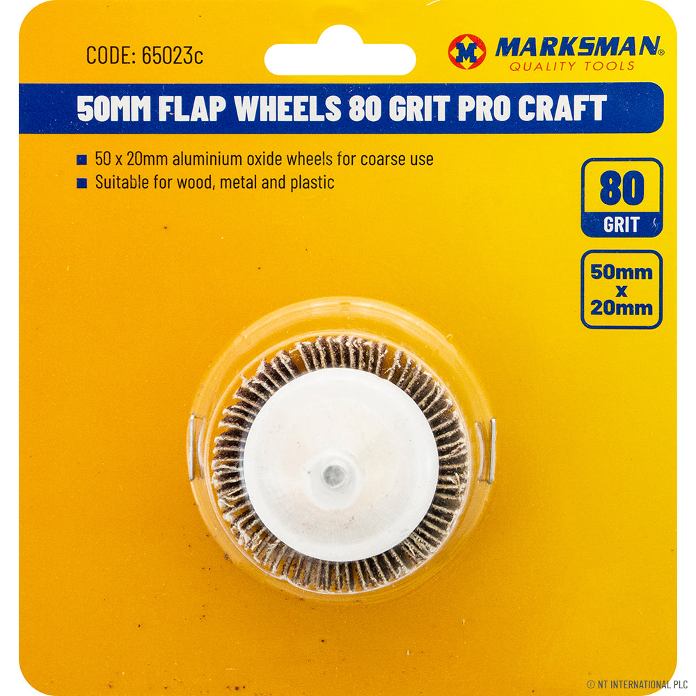 50mm Flap Wheels 80 Grit Pro Craft
