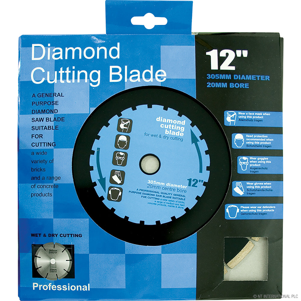 12"/305mm Diamond Cutting Blades - Black