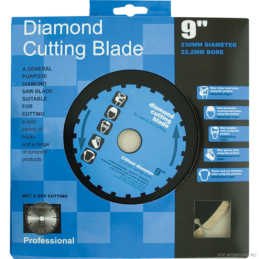 9"/230mm Diamond Cutting Blades - Black